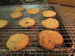 Bake at 375 degrees for about 9-11 min, until the edges are golden brown.