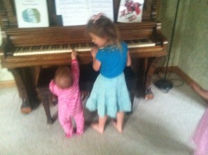 Sweet Marsha and Lucy!  I love music in the home!