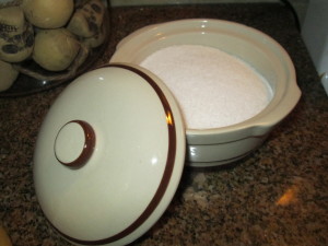 My new salt bowl, BEST way to use your kosher salt! 
