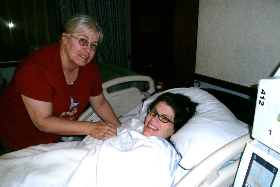 My mom and I, this was when Marsha was born!  We have to take pictures more often!