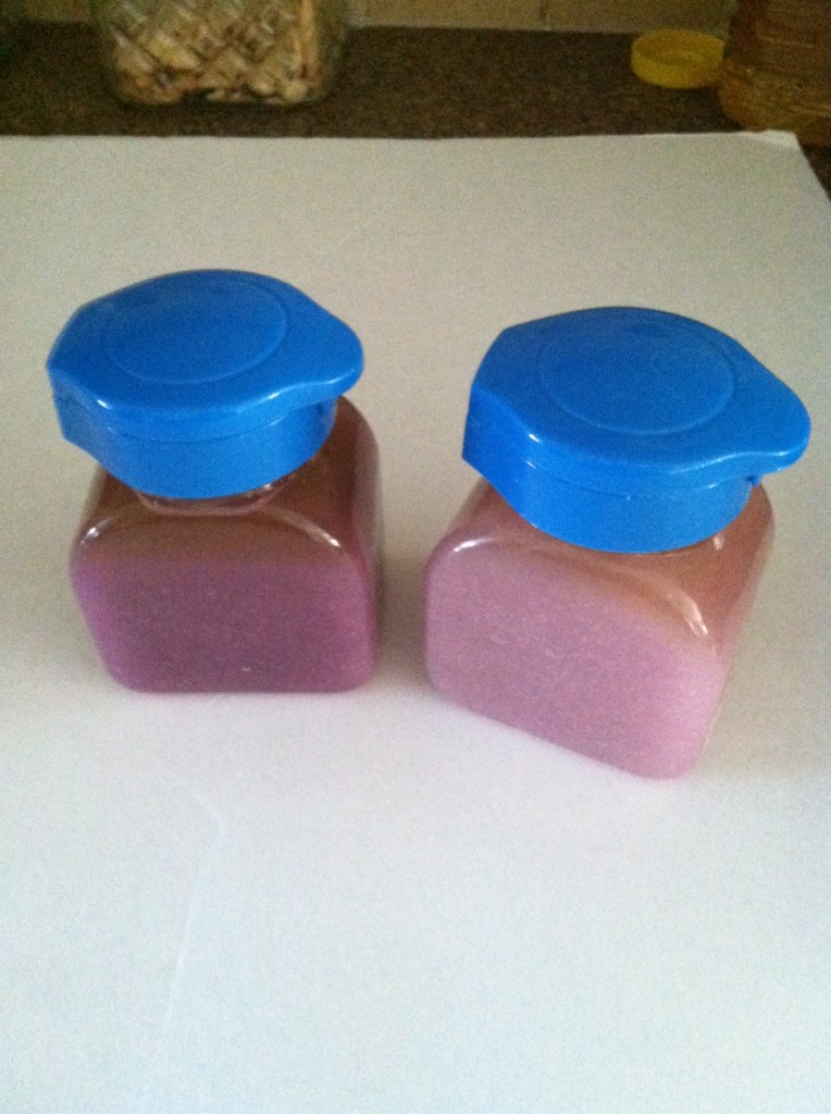 Here are two Emma gave some girlfriends.  We made blueberry,(the darker) and blueberry coconut (the lighter)