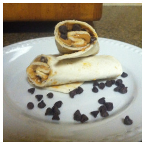 Peanut butter and chocolate roll ups!