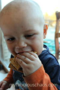 baby with smore