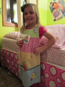 Lucy matched her word flashcard!  Exact dress!  It was so exciting!